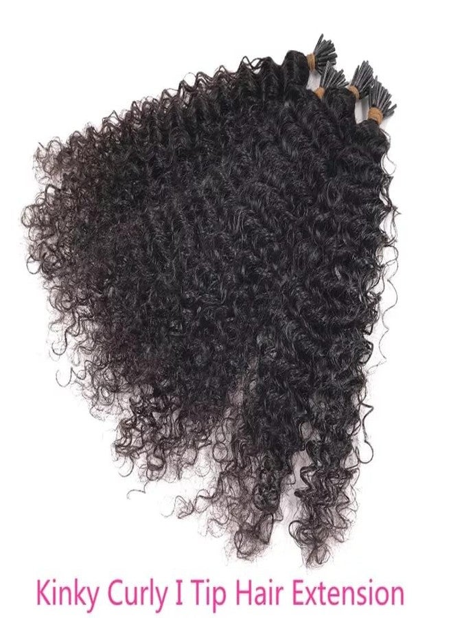 Smartinnov 3C Kinky Curly I Tip Hair Extensions Human Hair 14Inch Pre Bonded 100% Keratin Human Hairs Microlink Beads Hair Extensions 100strands 50g Stick Tip Bundles Cold Fusion Tipped Hair Extension - Image 3